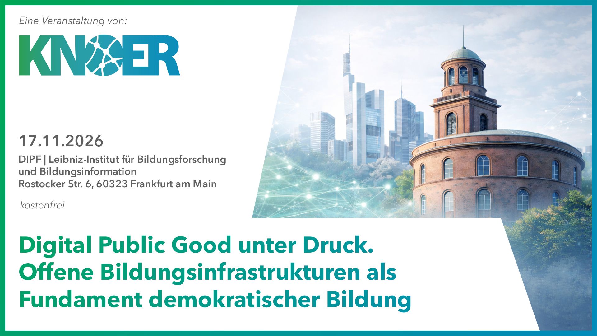 Save the Date: KNOER-Tagung 2026